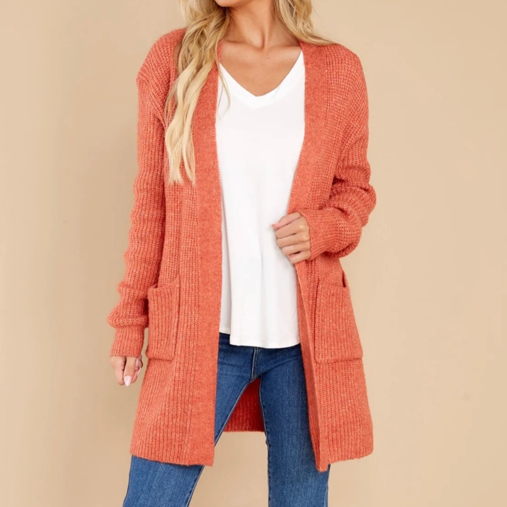 Cozy Burnt Orange Cardigan